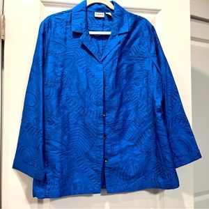 Chico’s 100% silk jacket, Chico’s size 2 reg.(12 regular)